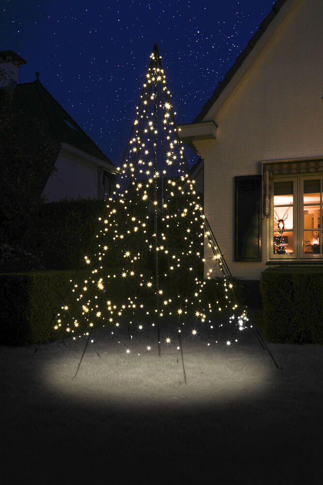 Fairybell 8 meter Twinkelend - Vlaggenmast kerstboom - 800 cm - 1500 lampjes - Warm wit