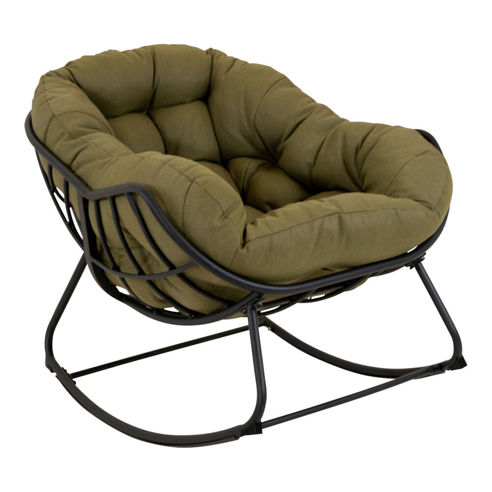 Lesli Living Cozy - Schommelstoelen - 1.00 cm - Groen - 117.00 cm - 97.00 cm