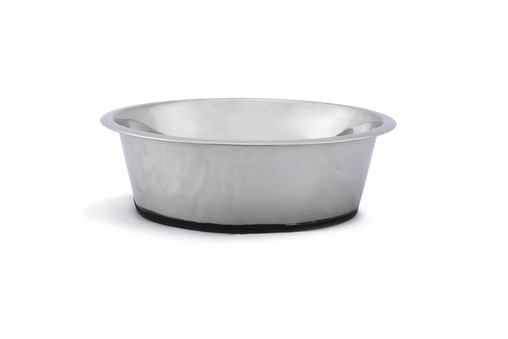 Beeztees Steeldish Antislip - Voerbak - Zilver - 28 cm Beeztees Steeldish Antislip - Voerbak - Zilver - 28 cm