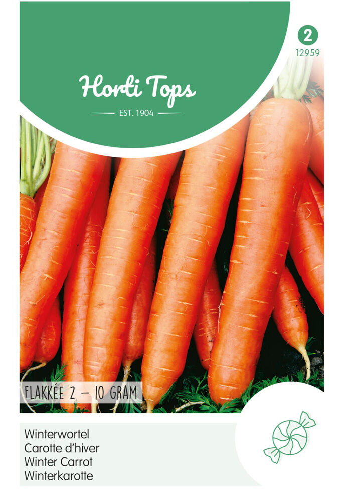 Hortitops Winterwortelen Daucus carota Flakkee 3 Stompp - Groentezaden Hortitops Winterwortelen Daucus carota Flakkee 3 Stompp - Groentezaden