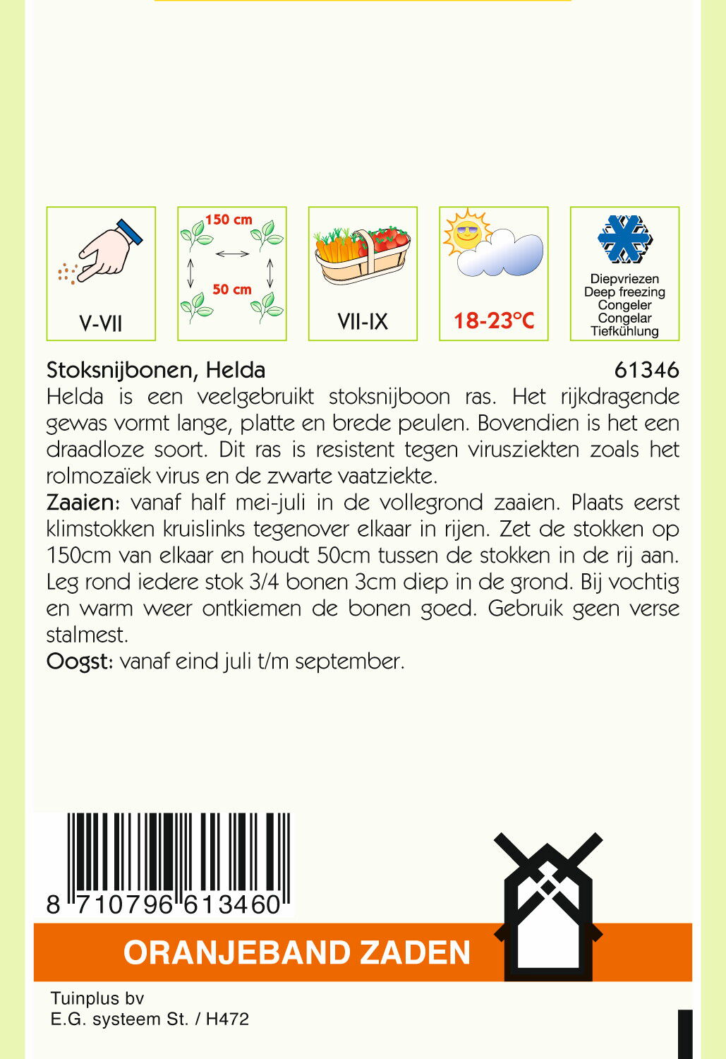Oranjeband zaden Stoksnijbonen Helda - Groentezaden - 25