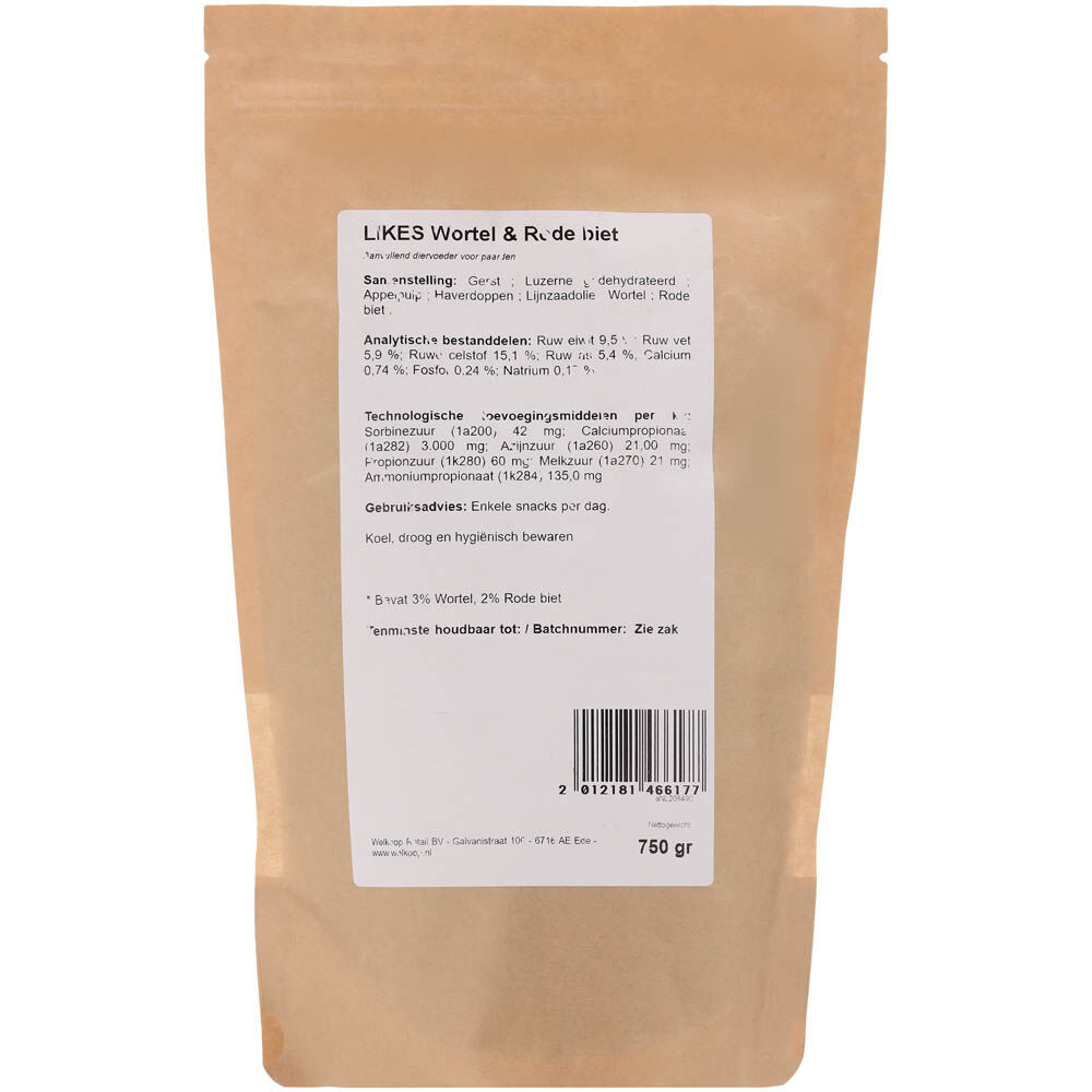 Welkoop Likes - paardensnack - 750.00 - Wortel& Rode Biet