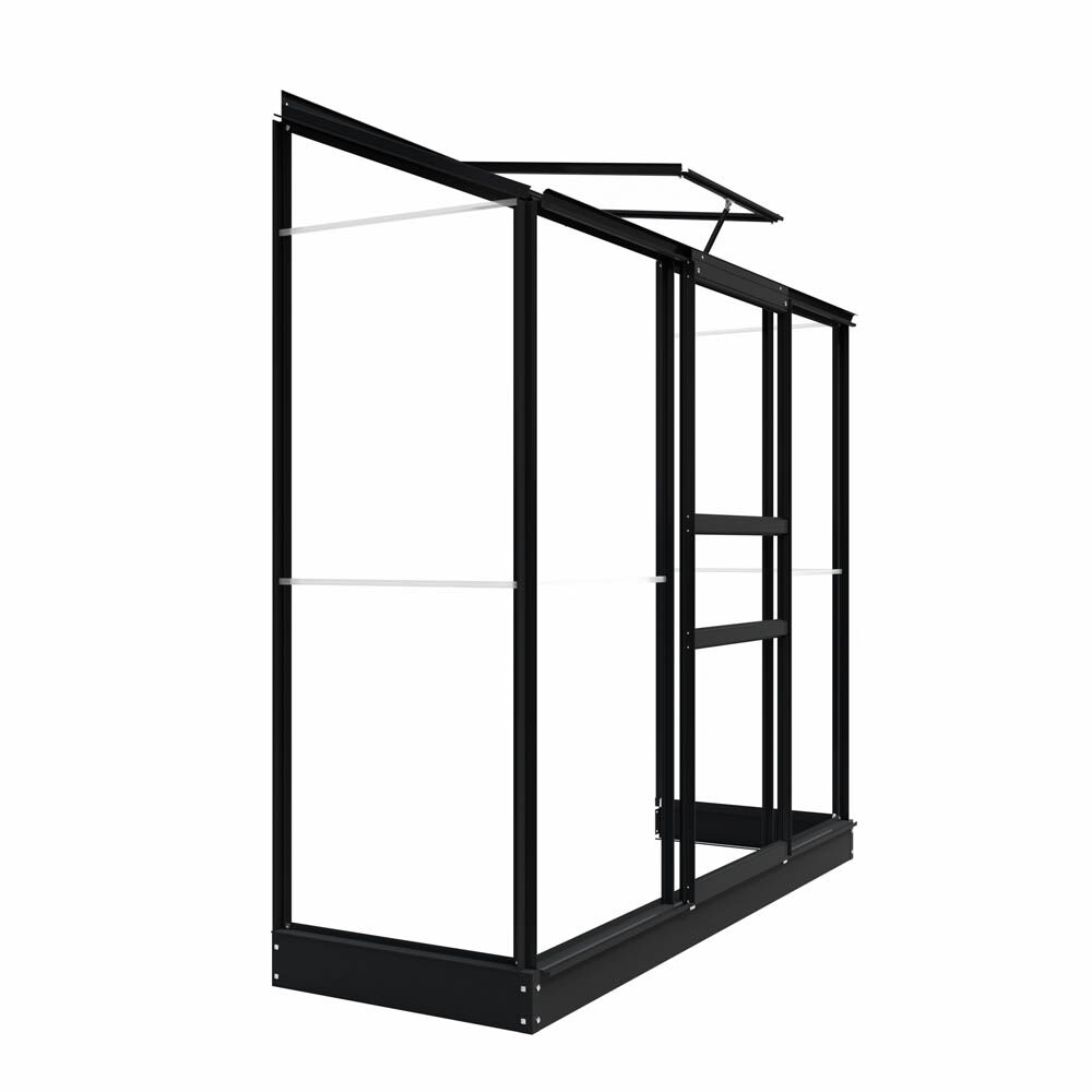 Royal Well Emma II - Muurkas - 194.00 cm - Zwart - Veiligheidsglas - 194.00 cm - 69.00 cm