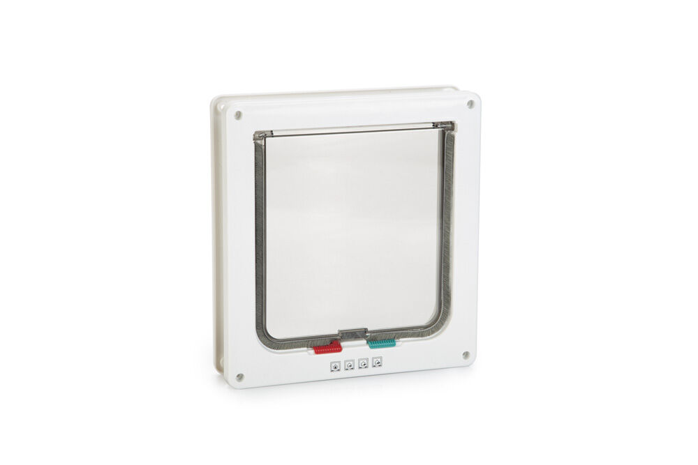 Beeztees Kattendeur Muze - Wit - 28.6x23.5x6 cm Beeztees Kattendeur Muze - Wit - 28.6x23.5x6 cm