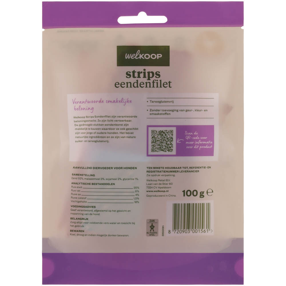 Welkoop - Strips Eendenfilet - 100 - eend - XS