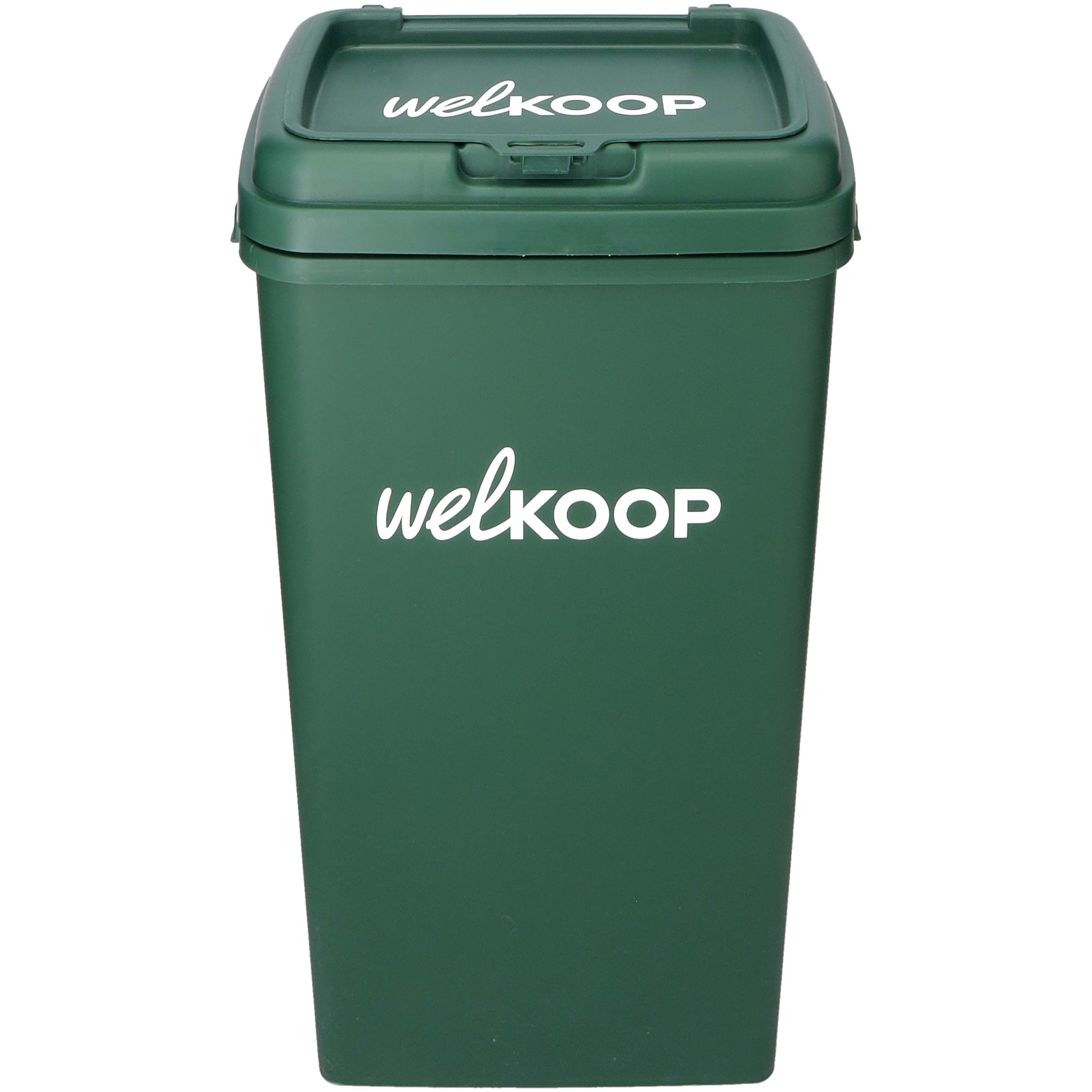 Welkoop Voerton - Met deksel - 53.00 l - 65.00 cm - Groen - 38.00 cm - 29.50 cm