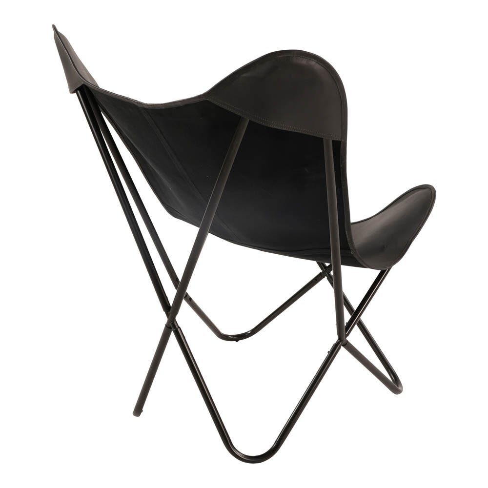 Lesli Living Buffalo - Relaxstoel - 1.00 cm - Zwart - 75.00 cm - 75.00 cm