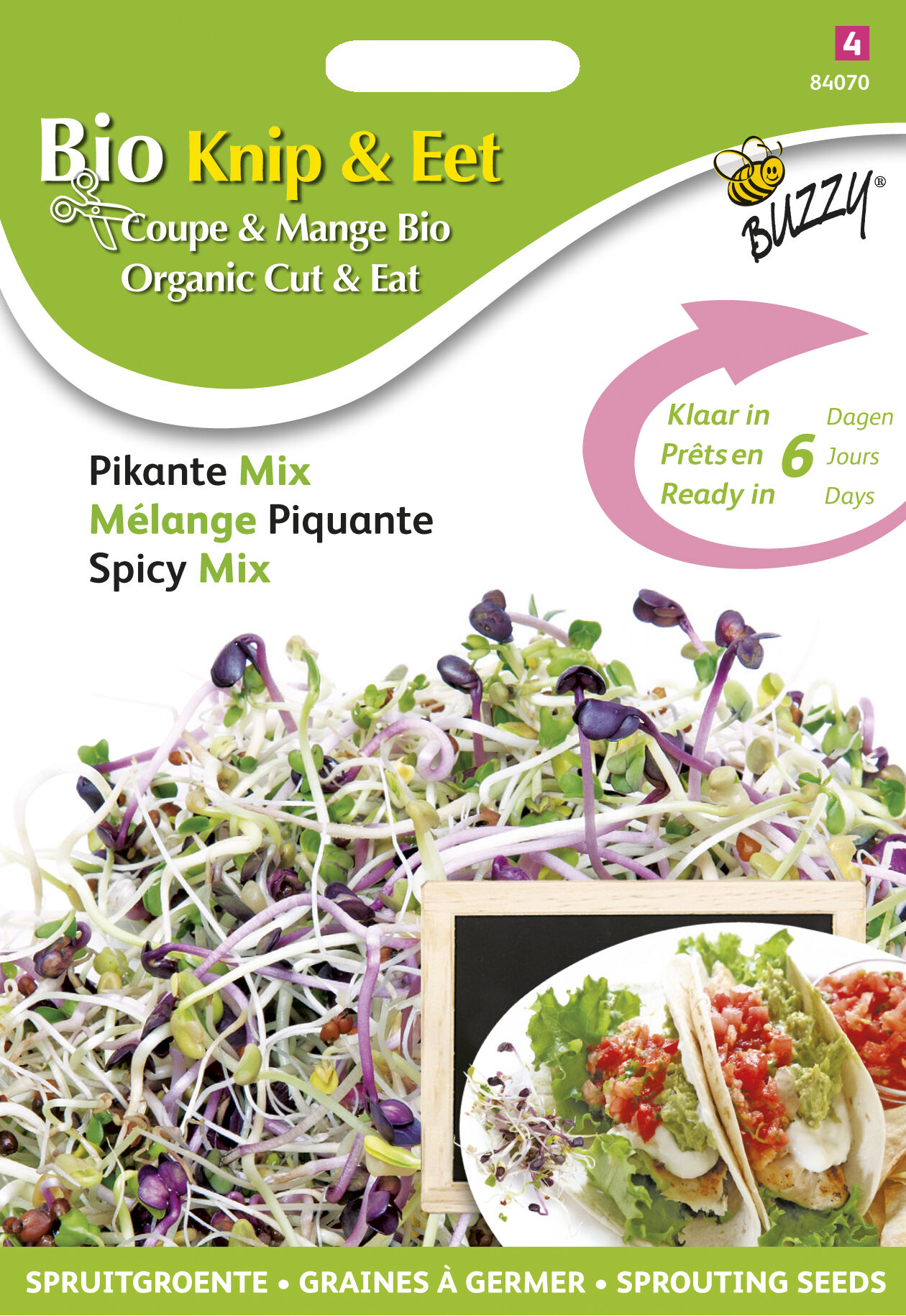 Buzzy® Organic Sprouting - Salademengsel pikant - 30 Buzzy® Organic Sprouting - Salademengsel pikant - 30