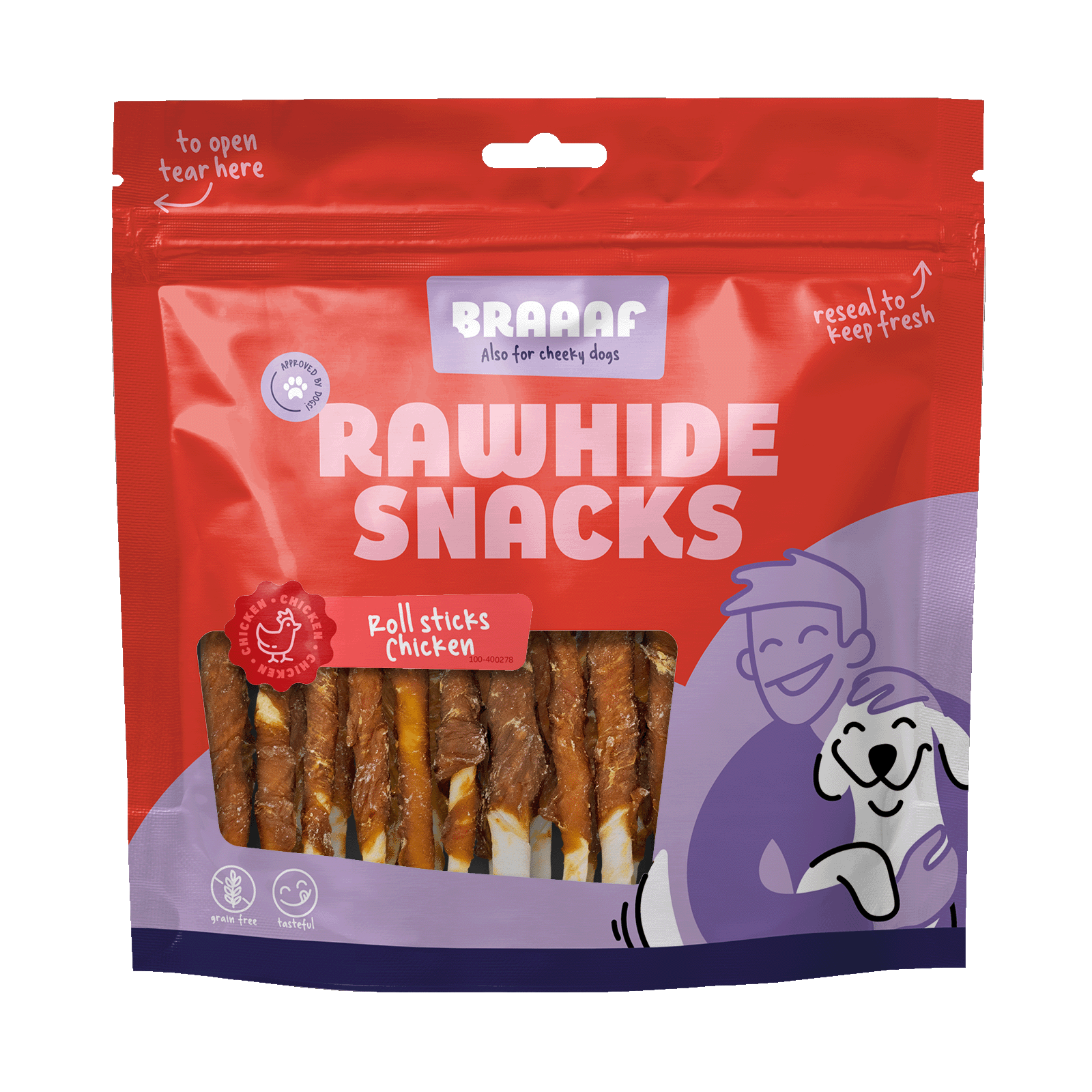 Braaaf Rollsticks - Hondensnack Braaaf Rollsticks - Hondensnack