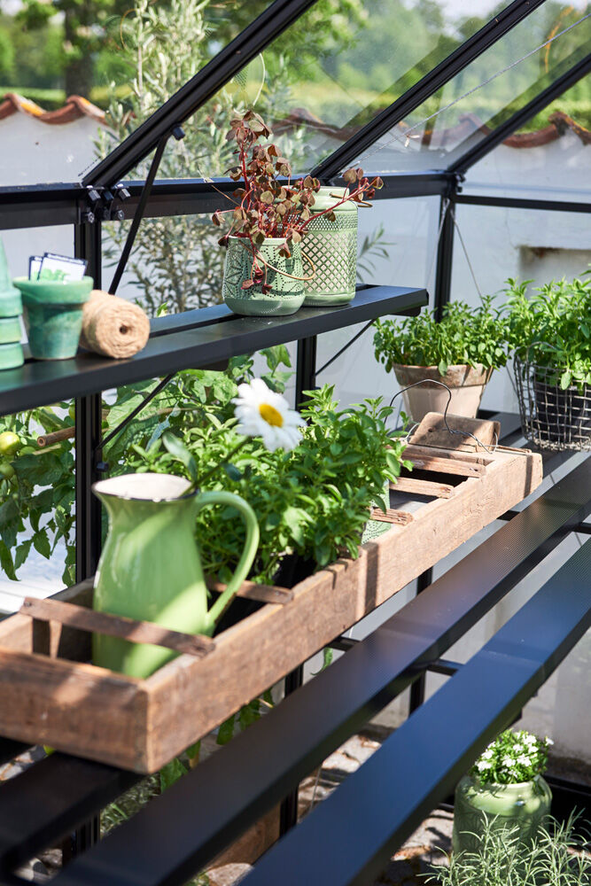 HALLS Qube 812 - Kweektafel - Zwart - 2.5x60x377 cm