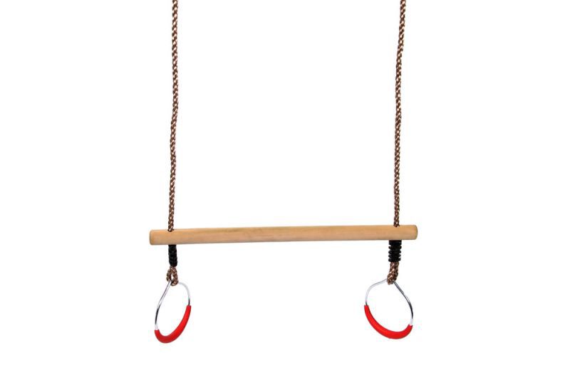 Swing King Hout/Metaal - Trapeze met ringen