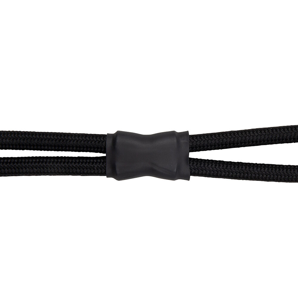 Rebel Petz - Anti-knoop Dubbele Hondenriem - Zwart - 8 mm - S