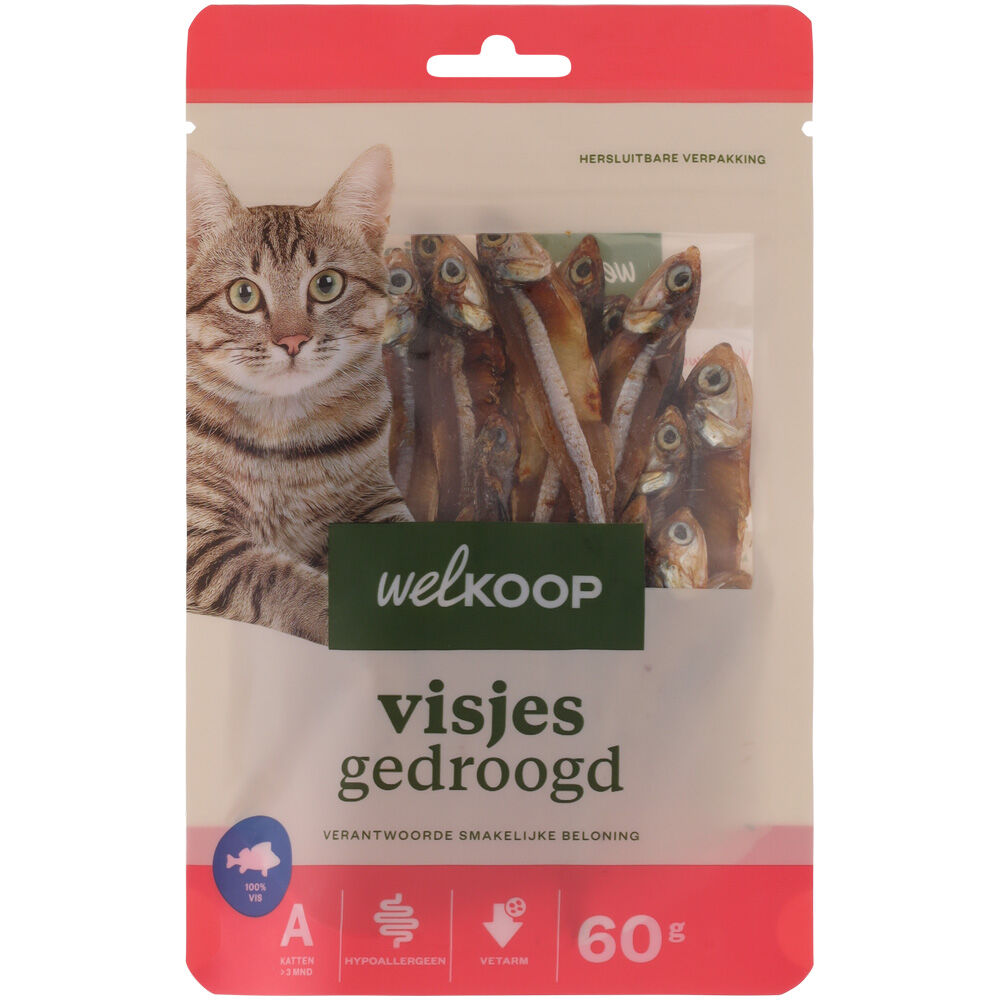 Welkoop Visjes gedroogd - Kattensnack - 60 - vis Welkoop Visjes gedroogd - Kattensnack - 60 - vis