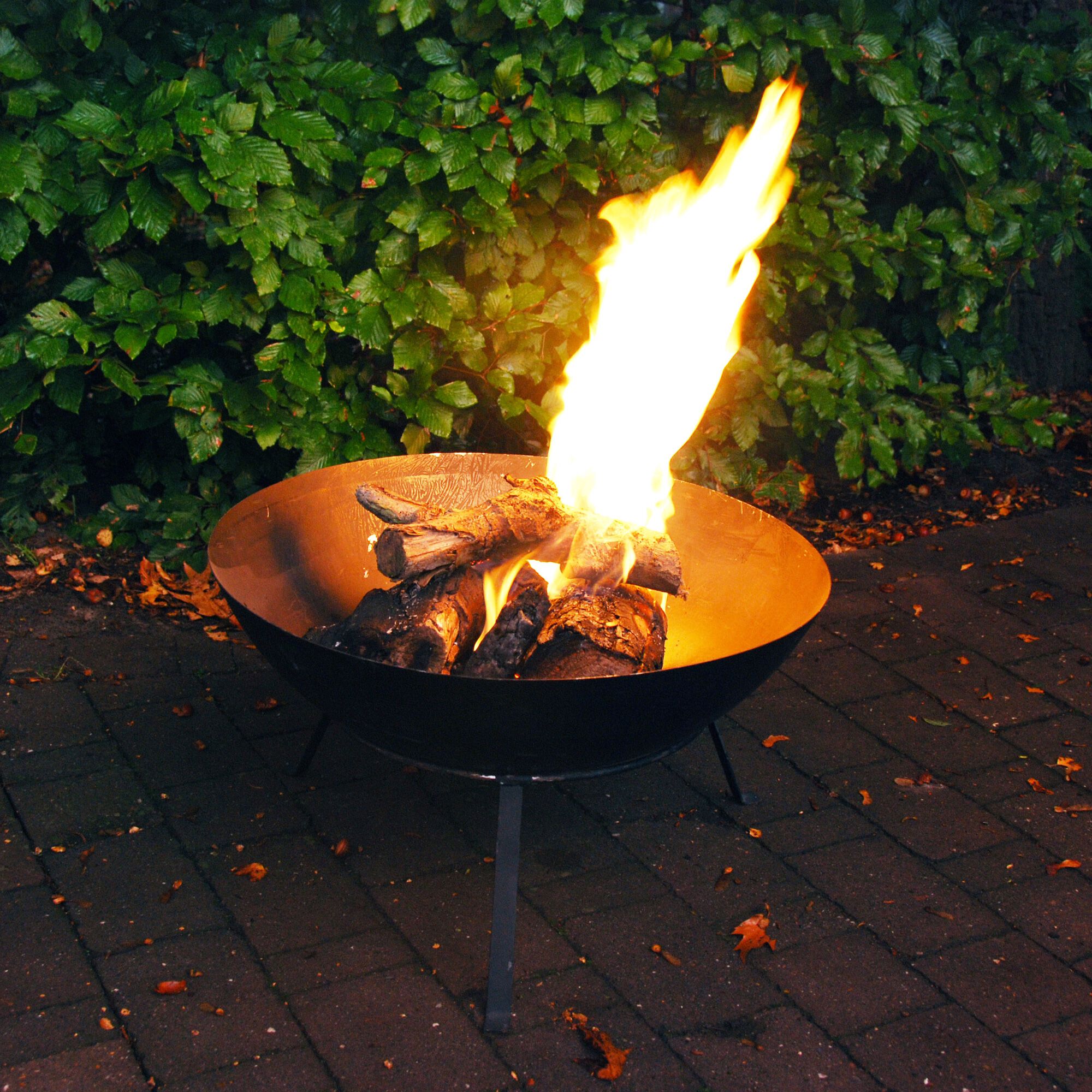 Esschert Fancy Flames Op voet - Vuurschaal - Zwart - Metaal