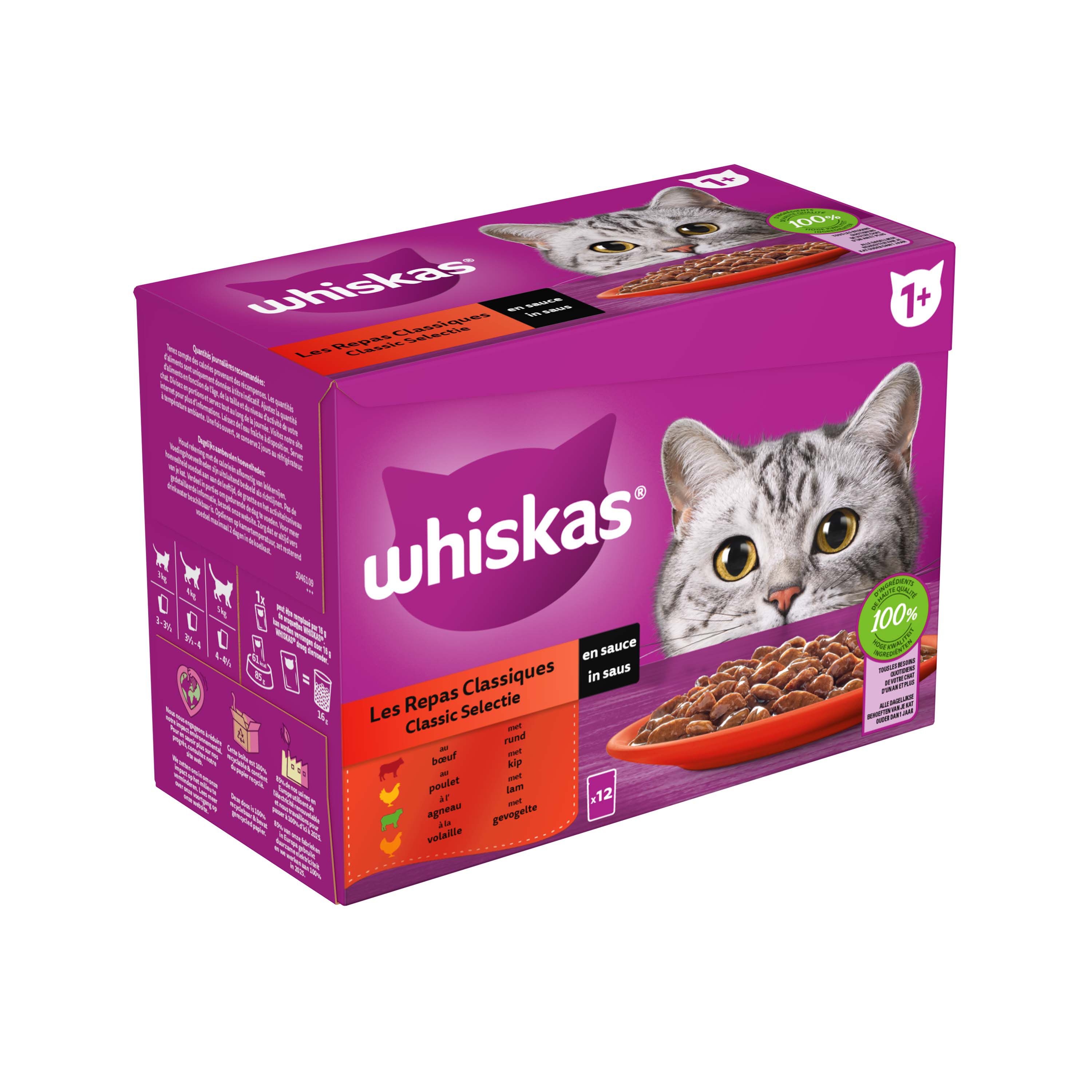 Whiskas  Junior Gevogelte Selectie - Kattenvoer - 12x85 gram - 1020.00 - saus