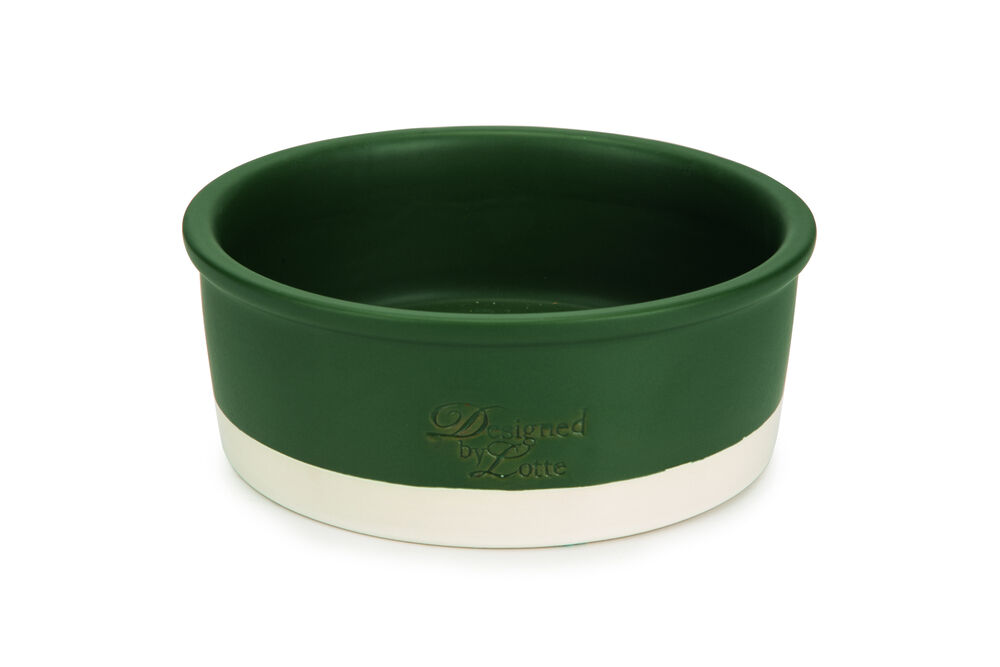 Designed by Lotte Keramiek Joa - Voer en drinkbak - Groen - 20 cm Designed by Lotte Keramiek Joa - Voer en drinkbak - Groen - 20 cm