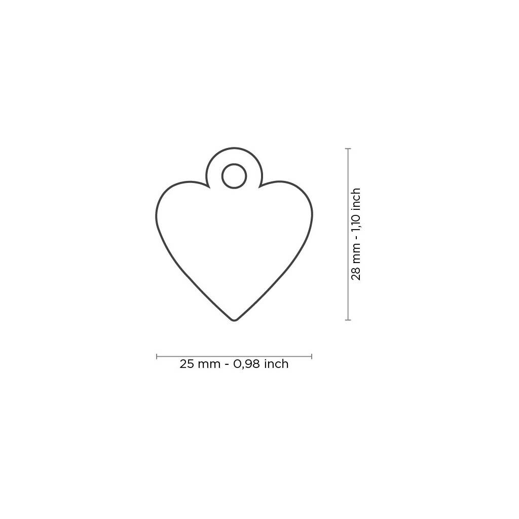 My Family Hart - Hondenpenning - 1.00 cm - roze - 1.00 cm - S - 2.80 cm
