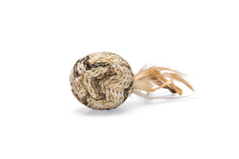 Beeztees Balletje Tuxa - Kattenspeeltje - Beige