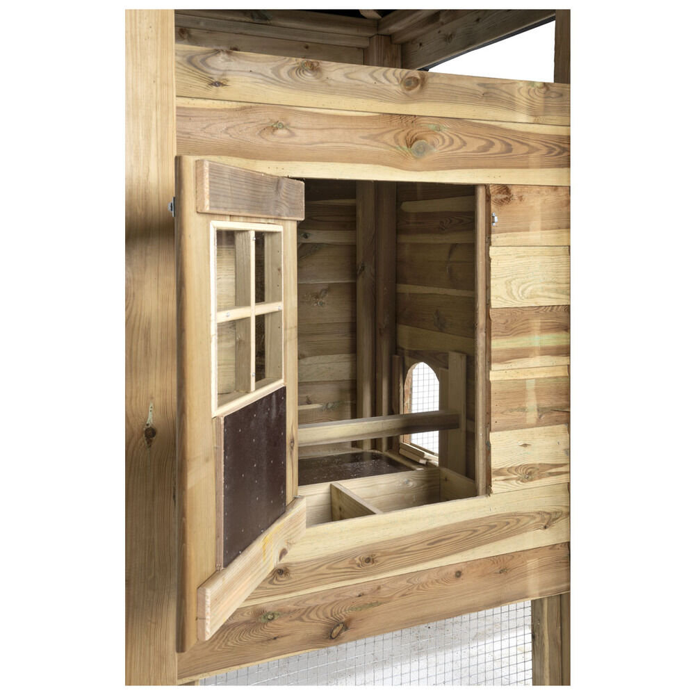 Voldux Hooiberg Fem XL - Kippenhok met ren - 225.00 cm - Naturel - 411.00 cm - 125.00 cm