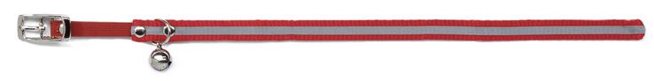 Beeztees Reflecterend - Kattenhalsband - 32 cm - Rood - 11 mm Beeztees Reflecterend - Kattenhalsband - 32 cm - Rood - 11 mm