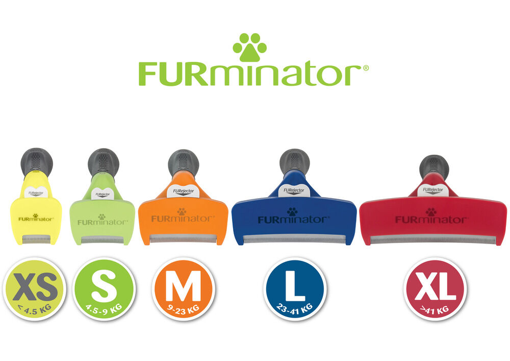 FURminator Hond Kort Haar - Borstel - 23.00 cm - Oranje Zwart - 12.00 cm - M - 7.00 cm
