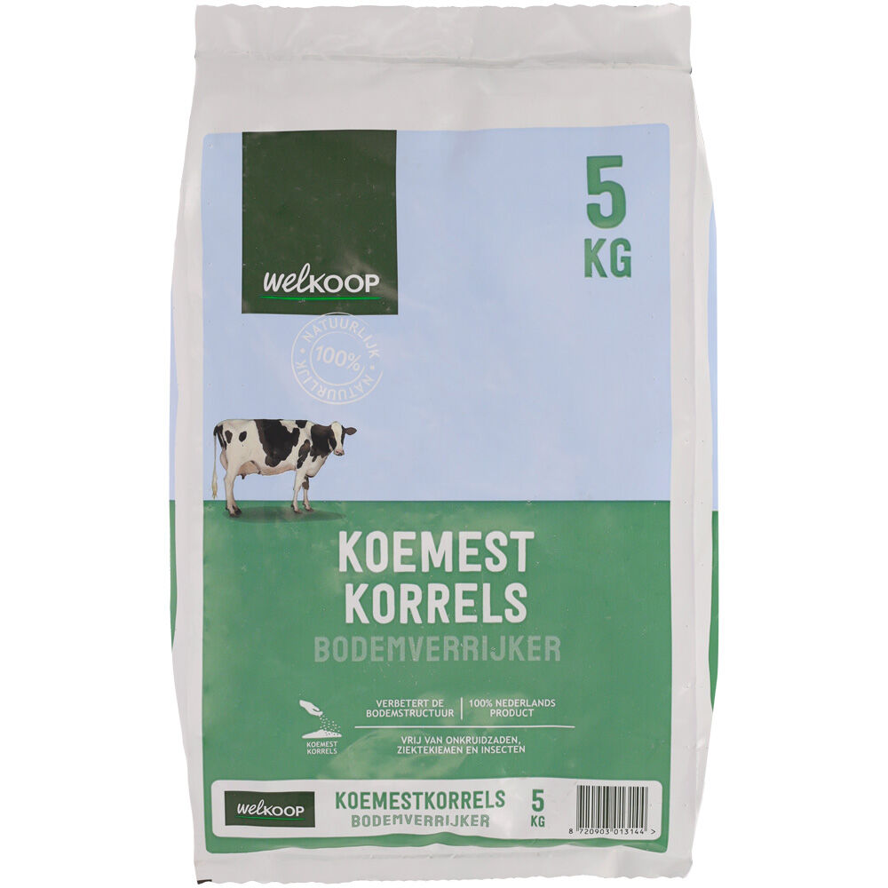 Welkoop Bodemverrijker - Koemestkorrels - 5 kg