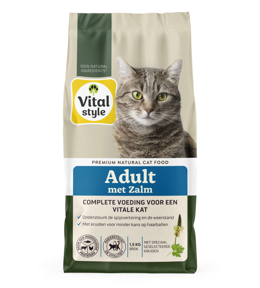 VITALstyle Adult - Kattenvoer - Zalm - 1,5 kg
