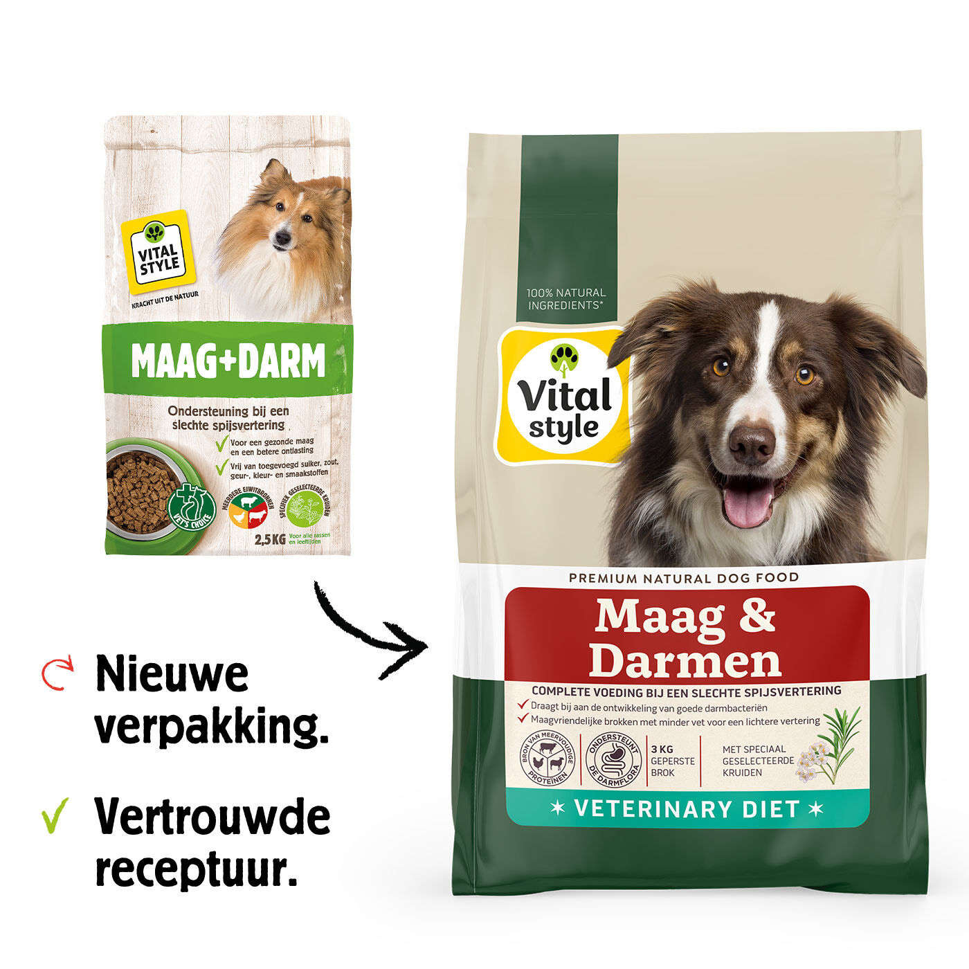 VITALstyle Maag & Darmen - Hondenvoer - 12.00 - rund, kip