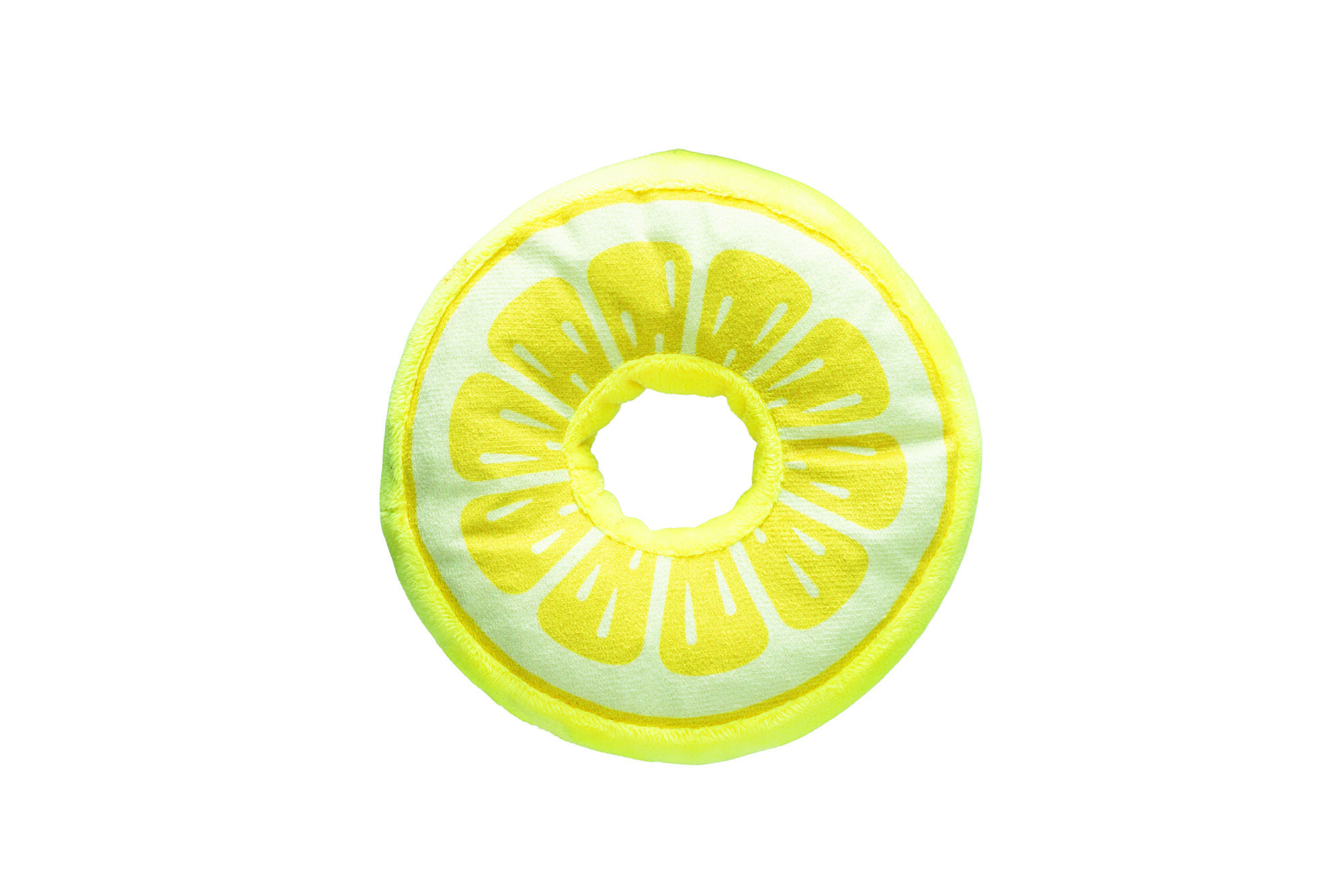 Beeztees Donut Citroen - Knuffel - Hondenspeeltje - Assorti - 5x12x12 cm