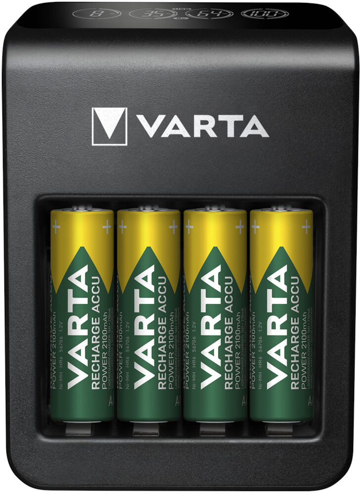VARTA LCD Lader incl. AA Batterij 4 stuks - Batterij oplader VARTA LCD Lader incl. AA Batterij 4 stuks - Batterij oplader