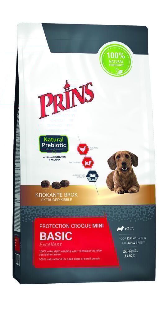 Prins Petfoods Protection Croque Mini Basic Excellent - Hondenvoer - 10.00 - kip