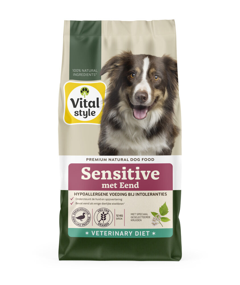 VITALstyle Sensitive Hypoallergeen - Hondenvoer - 12 - eend VITALstyle Sensitive Hypoallergeen - Hondenvoer - 12 - eend
