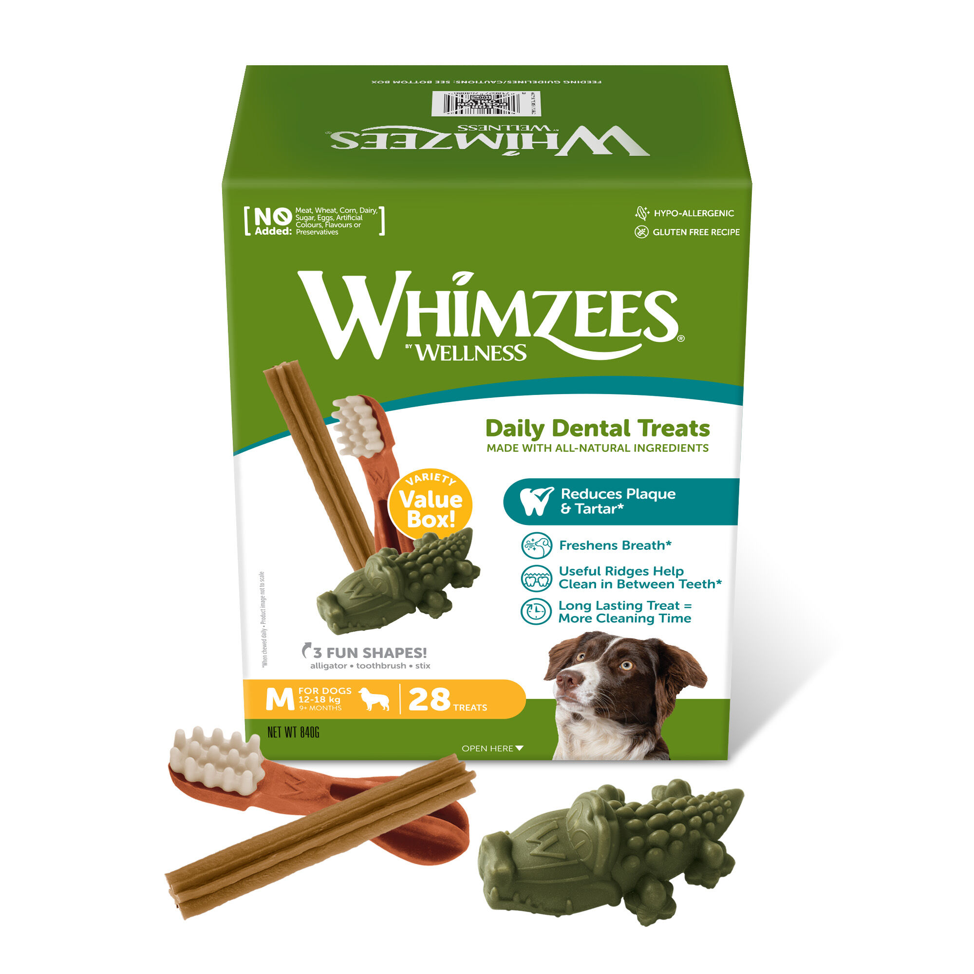 Whimzees Variety box - Hondensnack - 23.00 cm - 18.20 cm - naturel - 19.70 cm - M - 11.00 cm