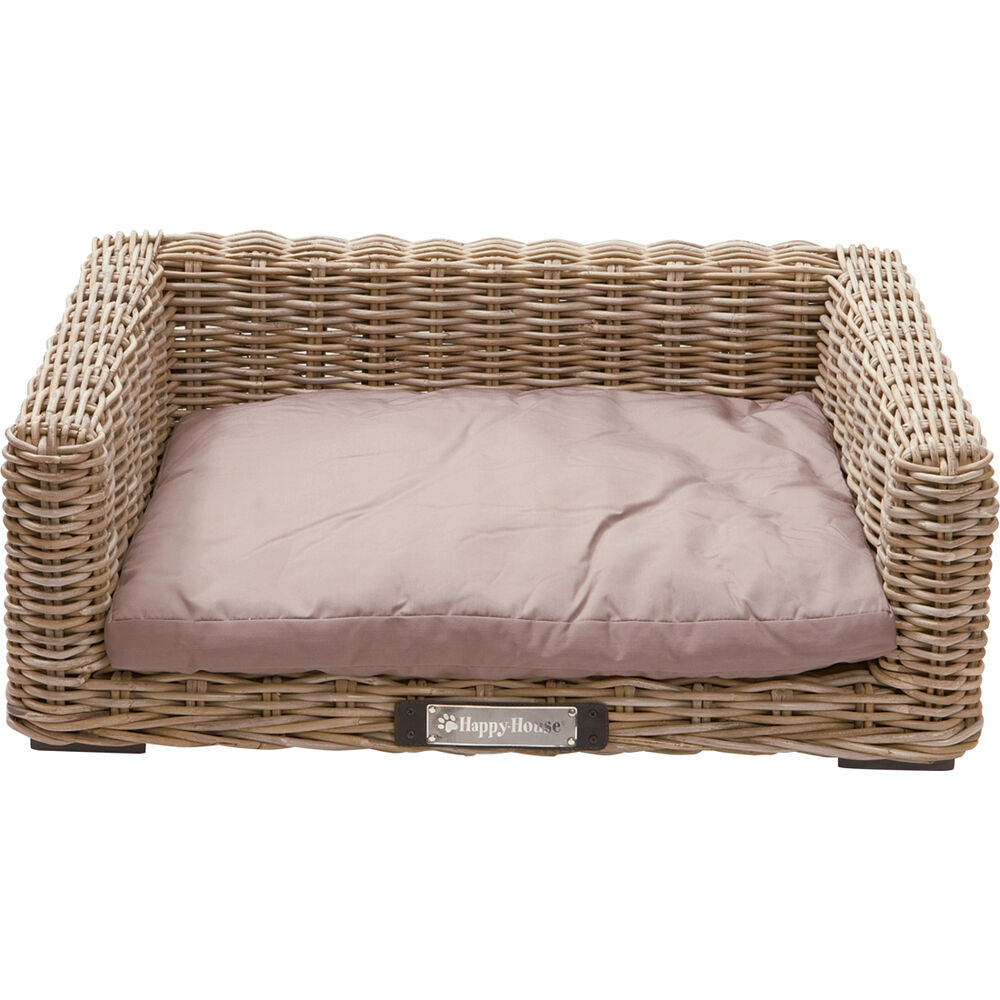 Happy-House Hondenbank Riet - Hondenmand - 30.00 cm - Beige/Bruin - 60.00 cm - M - 80.00 cm