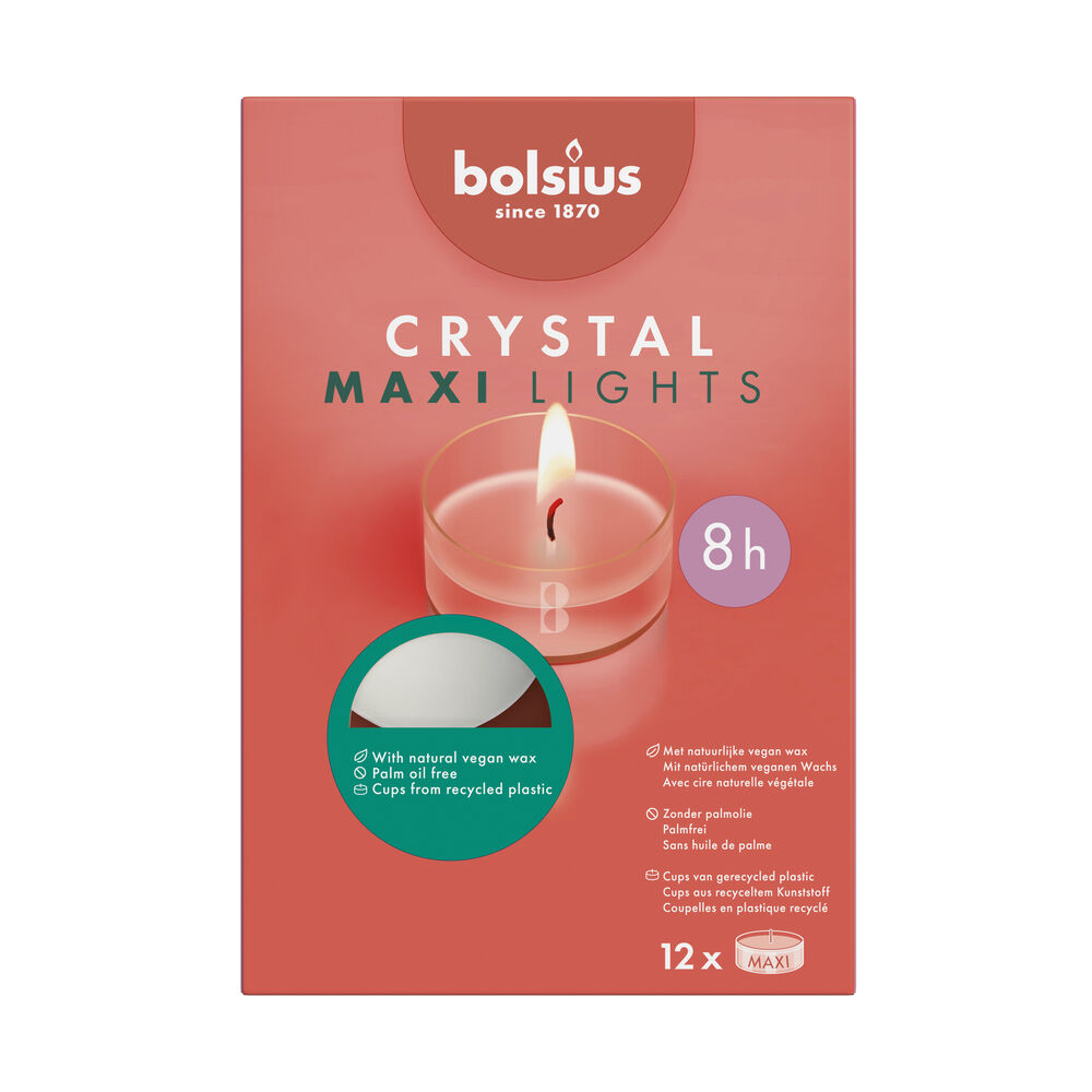 Bolsius Crystal Lights 8u - Waxinelichtjes Bolsius Crystal Lights 8u - Waxinelichtjes