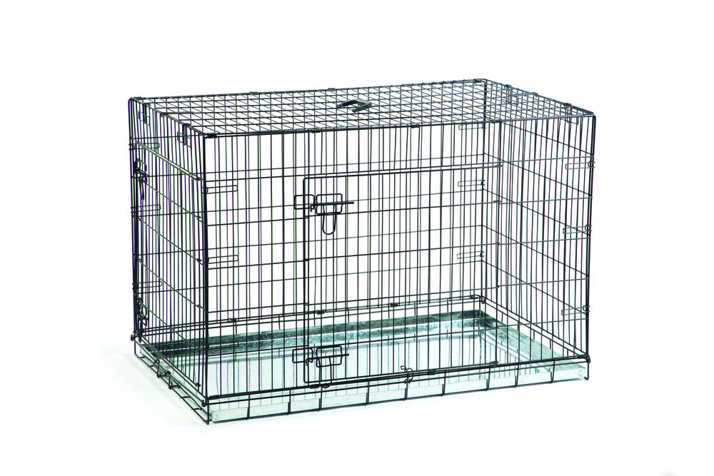 Beeztees 2-deurs - Hondenbench - zwart - 10x93x66 cm - L Beeztees 2-deurs - Hondenbench - zwart - 10x93x66 cm - L