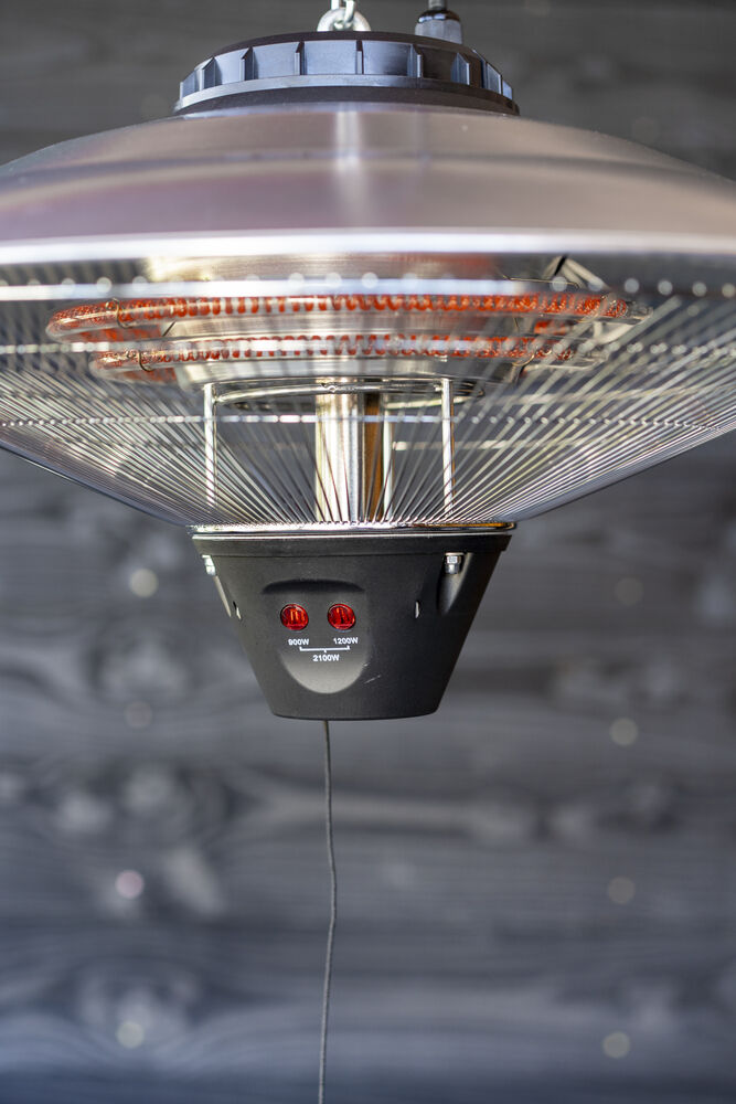 Eurom Partytentheater 2100 - Hangende terrasverwarmer - Grijs - 2100 W