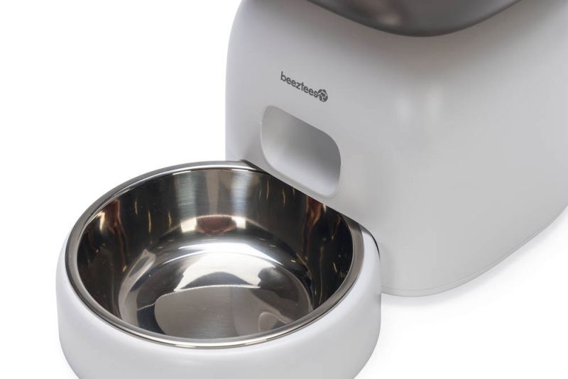 Beeztees Chris - Automatische voerbak - 3 liter - Wit - 32x32x32 cm