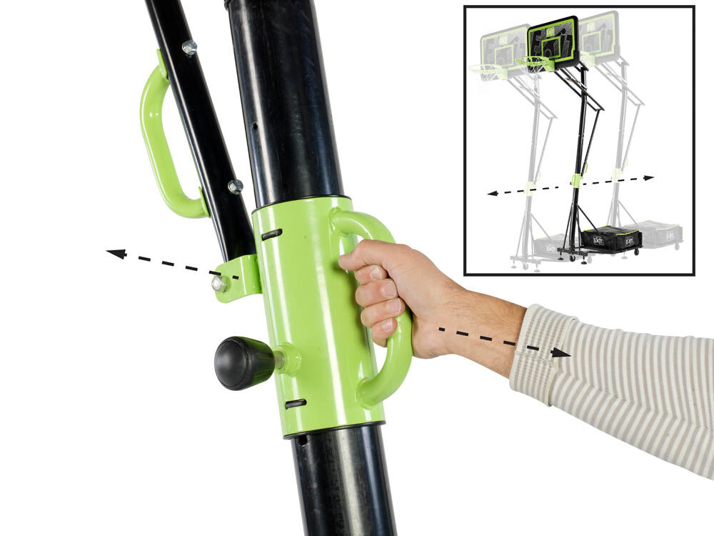 Exit Galaxy Op wielen met dunkring - Basketbalbord - Zwart - 365x22x117 cm