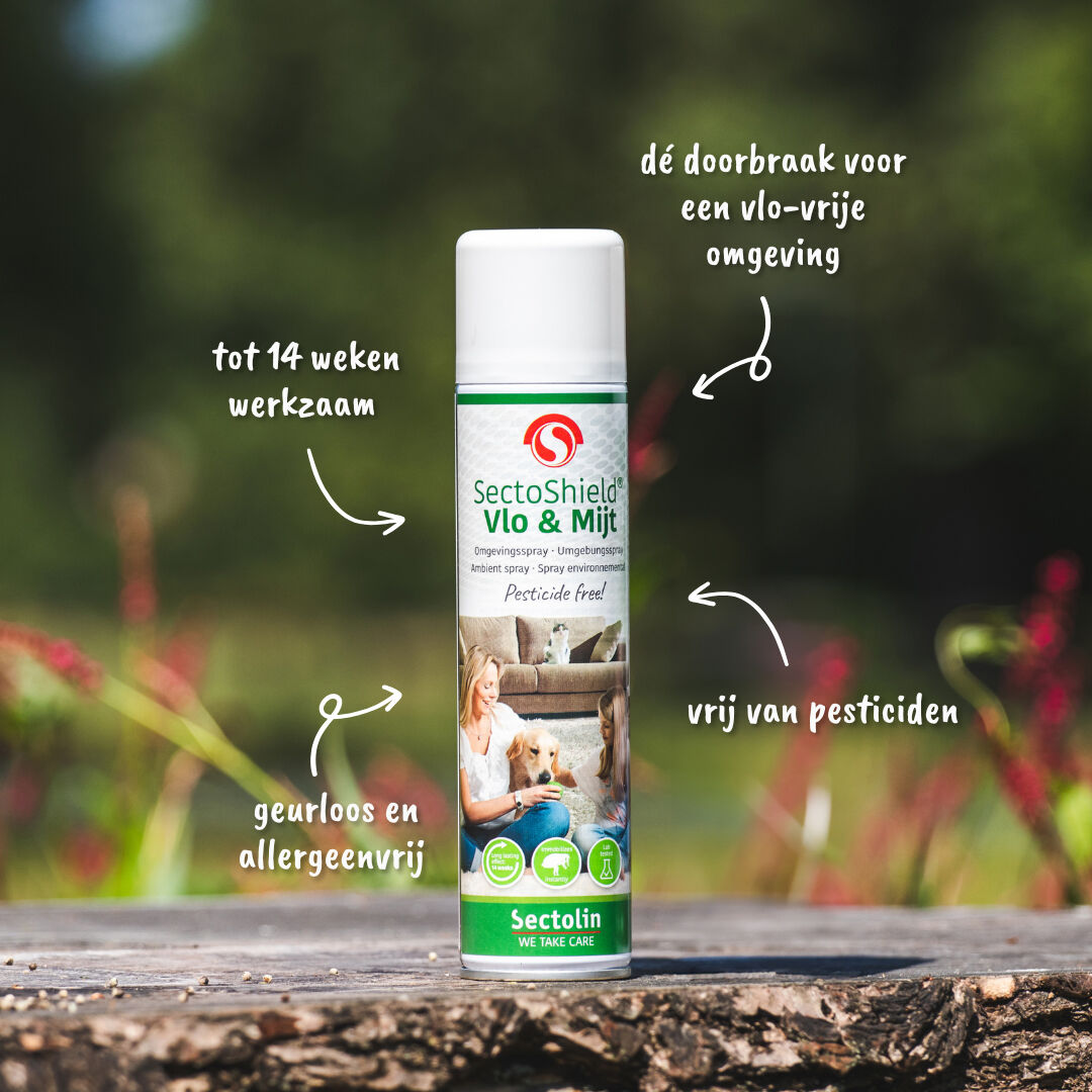 Sectolin Sectoshield - Vlooi en mijt omgevingsspray Hond en Kat - 400