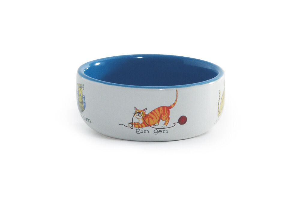 Beeztees Voerbak met kattendecoratie - 5.00 cm - Multi - 11.50 cm - 11.00 cm - 11.50 cm