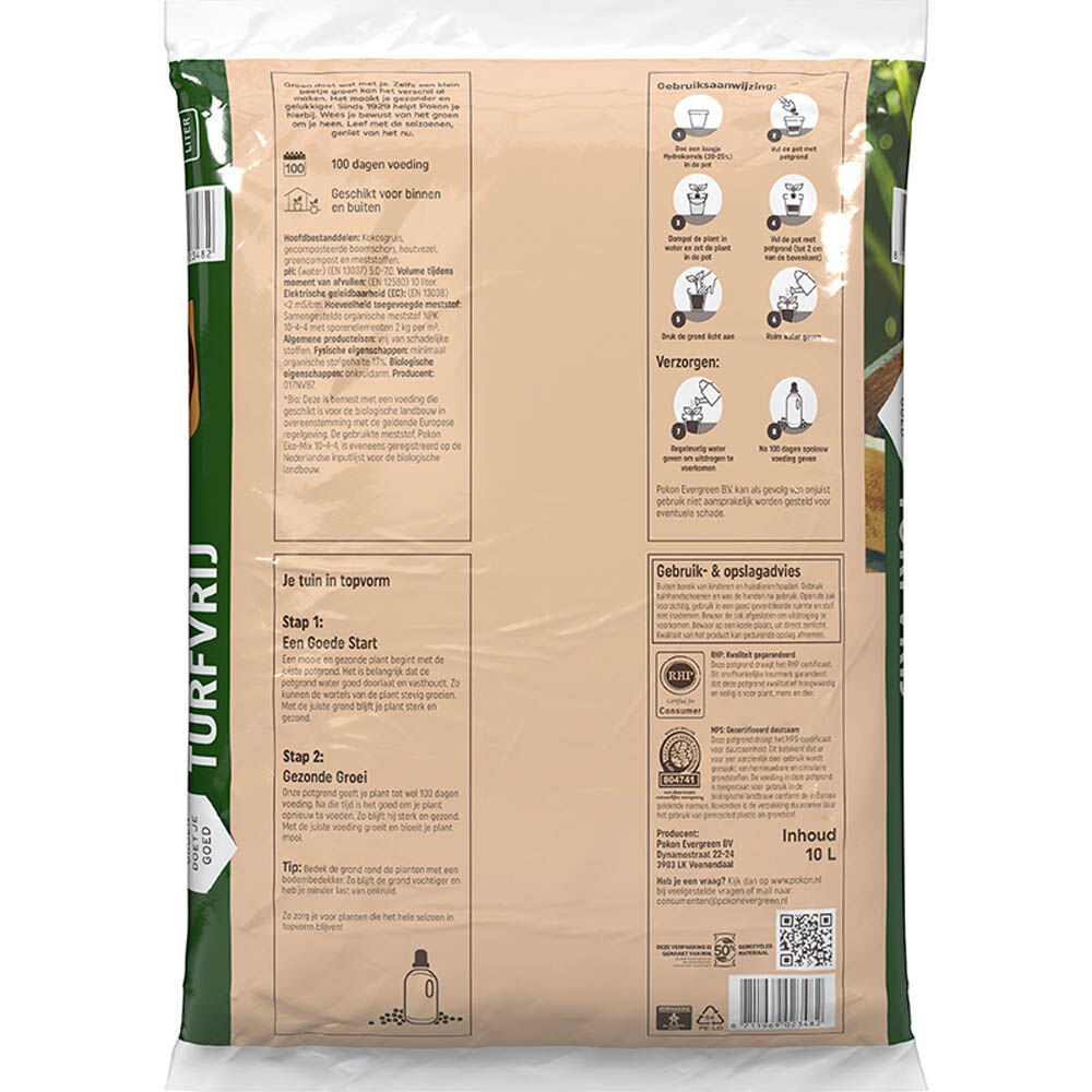 POKON Bio Potgrond - Potgrond - 10 L - 10