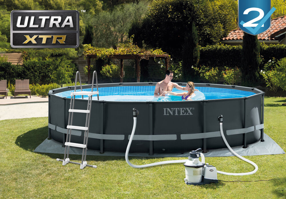 Intex Ultra XTR Frame Pool - Zwembad - Zwart - 122x54x122 cm - 488 cm