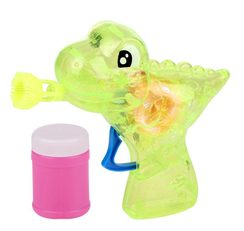 Eddy Toys Dino met licht - Bubbelpistool - Oranje - 17x4.5x24 cm