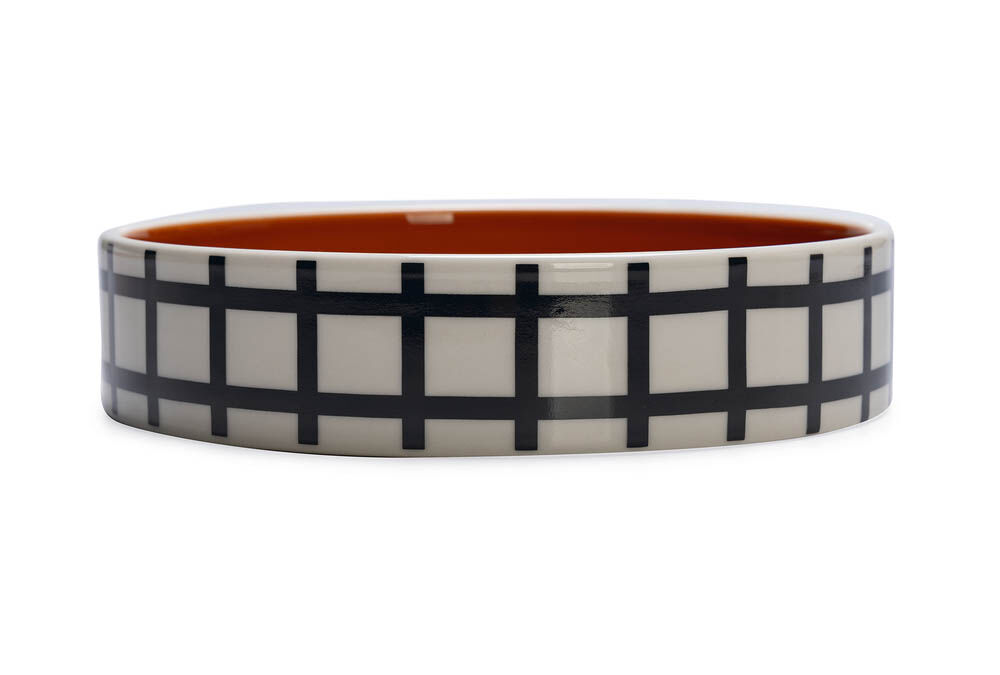 Beeztees Mark - Voerbak - Zwart Wit - 4.00x16.50x16.50 cm - 16.50 cm