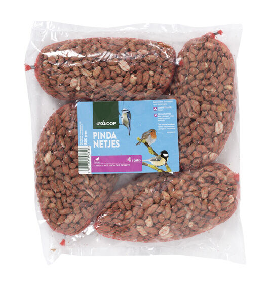 Welkoop Pindanetje 4 stuks - Tuinvogelvoer - 20.00 cm - 800.00 - 24.00 cm - Pinda - 4.00 cm