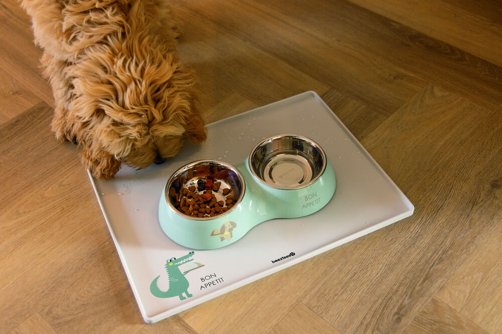 Beeztees Binky  Dinerset - Puppy Voer & Drinkbak - Roze - 34 cm