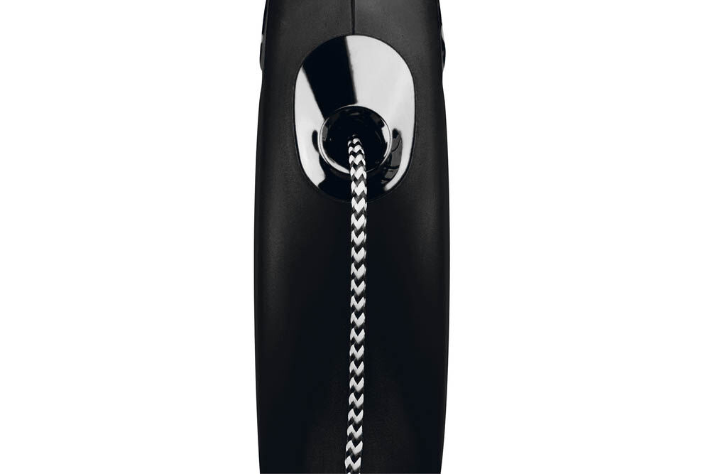 Flexi New Classic Koord - Rollijn - Hondenriem - zwart - XS - 300 cm