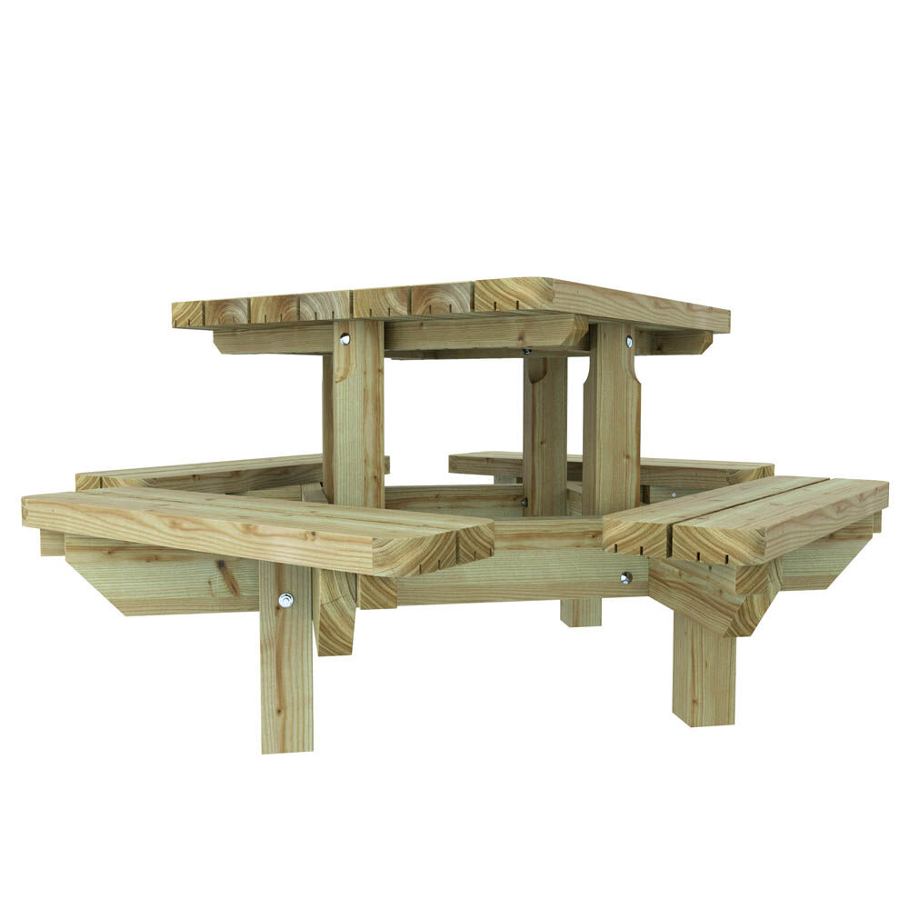 Outdoor Life Products Julia - Kinderpicknicktafel - Groen - 120x120x120 cm