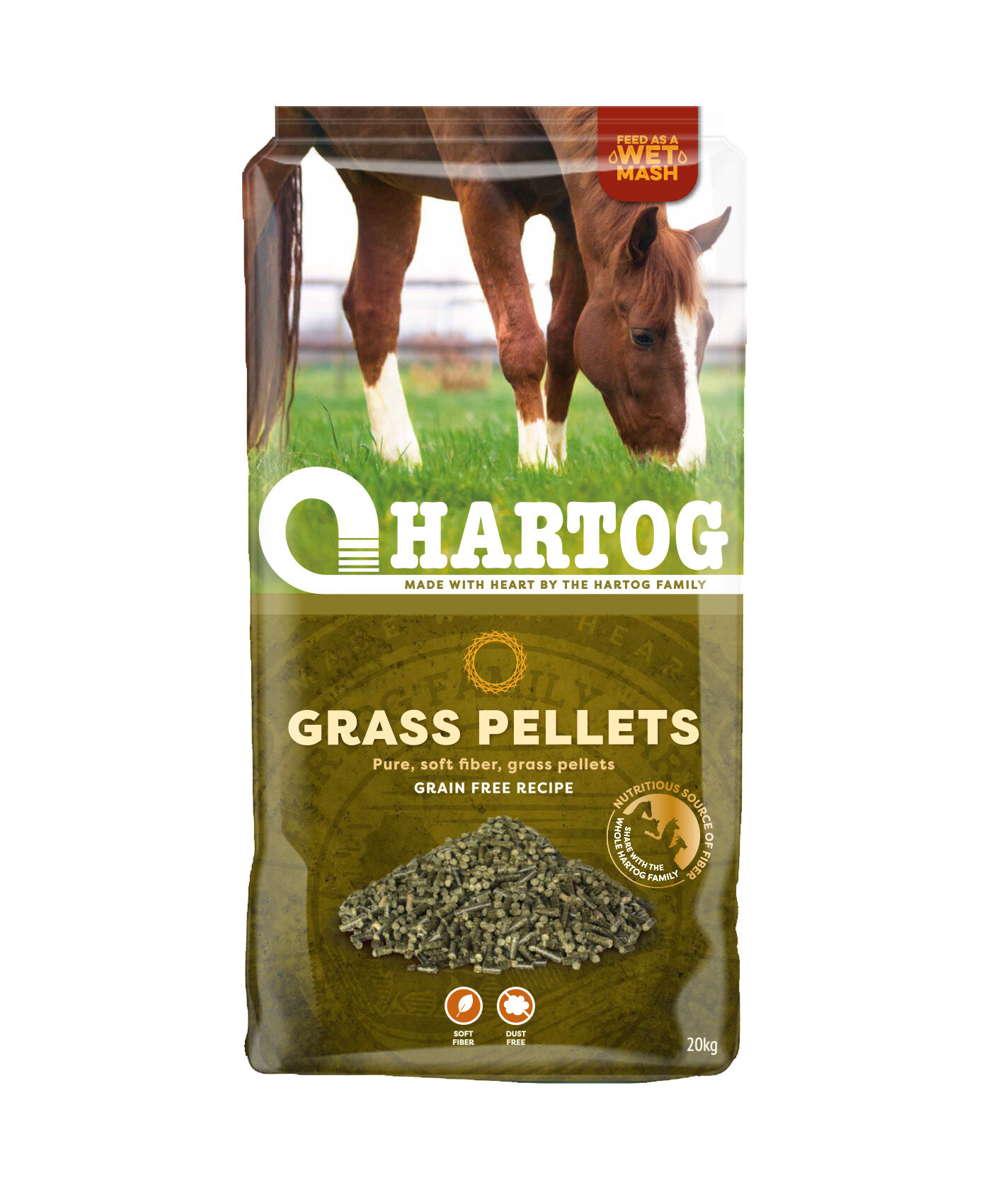 Hartog Grass Pellets - Basisvoeding - Paardenvoer - 20 kg